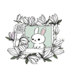 ありふれたウサギと花（個別スタンプ：29）