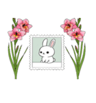 ありふれたウサギと花（個別スタンプ：30）