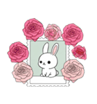 ありふれたウサギと花（個別スタンプ：32）