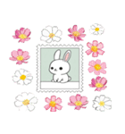 ありふれたウサギと花（個別スタンプ：33）