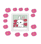ありふれたウサギと花（個別スタンプ：35）