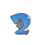 わんぱく！ころもちウサギ9_でか文字（個別スタンプ：32）