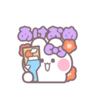 ハローうしゃぎ！！ 紫色（個別スタンプ：18）
