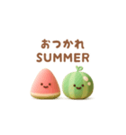 ぷっくりしたスイカ（夏に使える）（個別スタンプ：1）
