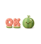 ぷっくりしたスイカ（夏に使える）（個別スタンプ：4）