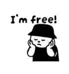しろいまるいやつ 英語ver.（個別スタンプ：28）