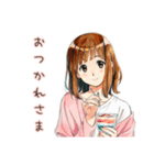アイス食べたい★ふつうの女の子（個別スタンプ：16）