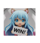 リス耳精霊ちゃんカプセルトイ(四角型)（個別スタンプ：1）