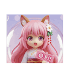 リス耳精霊ちゃんカプセルトイ(四角型)（個別スタンプ：4）