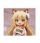 リス耳精霊ちゃんカプセルトイ(四角型)（個別スタンプ：5）