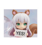 リス耳精霊ちゃんカプセルトイ(四角型)（個別スタンプ：7）