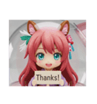 リス耳精霊ちゃんカプセルトイ(四角型)（個別スタンプ：8）