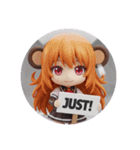 さる耳みなみちゃんカプセルトイ(丸型)（個別スタンプ：2）