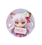 さる耳みなみちゃんカプセルトイ(丸型)（個別スタンプ：3）