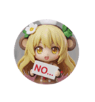 さる耳みなみちゃんカプセルトイ(丸型)（個別スタンプ：4）