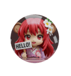 さる耳みなみちゃんカプセルトイ(丸型)（個別スタンプ：5）