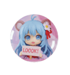 さる耳みなみちゃんカプセルトイ(丸型)（個別スタンプ：7）