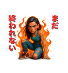 理不尽に立ち向かう反骨女性（個別スタンプ：3）