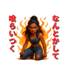 理不尽に立ち向かう反骨女性（個別スタンプ：7）