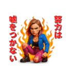 理不尽に立ち向かう反骨女性（個別スタンプ：19）