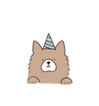 もふもふ犬【茶色】（個別スタンプ：2）