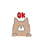 もふもふ犬【茶色】（個別スタンプ：3）