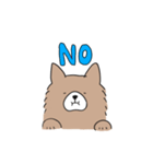 もふもふ犬【茶色】（個別スタンプ：4）