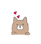 もふもふ犬【茶色】（個別スタンプ：5）