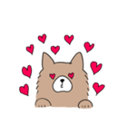もふもふ犬【茶色】（個別スタンプ：6）