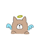 もふもふ犬【茶色】（個別スタンプ：15）