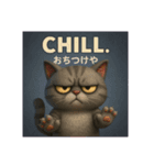 目つきの悪い猫(英語)（個別スタンプ：15）