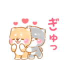 ▶動く❤️カップルいやしばいぬ❤️7/柴犬（個別スタンプ：16）