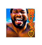 ※夏を満喫する‼︎黒人男性（個別スタンプ：3）