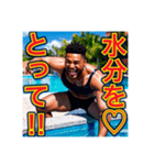 ※夏を満喫する‼︎黒人男性（個別スタンプ：11）