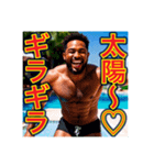※夏を満喫する‼︎黒人男性（個別スタンプ：25）