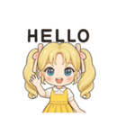 毎日使える♡金髪少女の日常スタンプ♡（個別スタンプ：1）