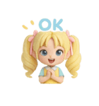 毎日使える♡金髪少女の日常スタンプ♡（個別スタンプ：4）