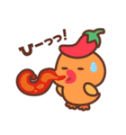 ずっと使える♡チリ帽子をかぶったひよこ（個別スタンプ：3）