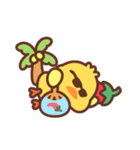 ずっと使える♡チリ帽子をかぶったひよこ（個別スタンプ：30）