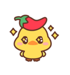 ずっと使える♡チリ帽子をかぶったひよこ（個別スタンプ：36）