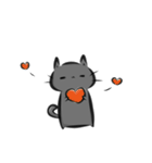 雑すぎる墨筆くろねこ5（個別スタンプ：14）