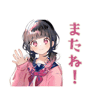 制服の女の子★放課後部活トーク（個別スタンプ：3）