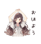 夏色♡ゆるふわガーリーな女の子（個別スタンプ：2）
