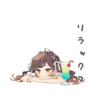 夏色♡ゆるふわガーリーな女の子（個別スタンプ：25）
