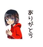 課題ギリギリ★ダウナー女子（個別スタンプ：3）