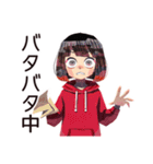 課題ギリギリ★ダウナー女子（個別スタンプ：18）
