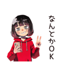 課題ギリギリ★ダウナー女子（個別スタンプ：35）