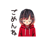 課題ギリギリ★ダウナー女子（個別スタンプ：38）