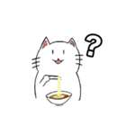うどんを食べる猫（個別スタンプ：2）