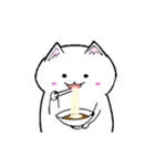 うどんを食べる猫（個別スタンプ：14）